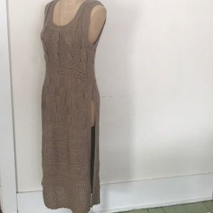Vintage knit sleeveless tunic/dress size s